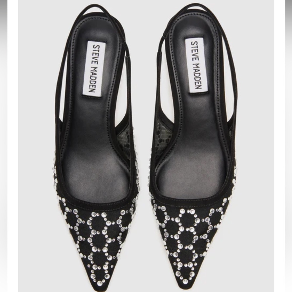 KARI black rhinestone kitten heel - Picture 9 of 10